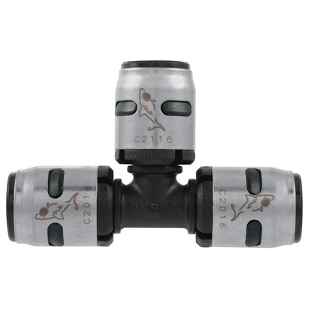 Fast Fans EvoPEX Push to Connect 0.5 in. Dia. x 0.5 in. Dia. x 0.5 in. Dia. Push to Push to Push Tee, 6PK FA1677563